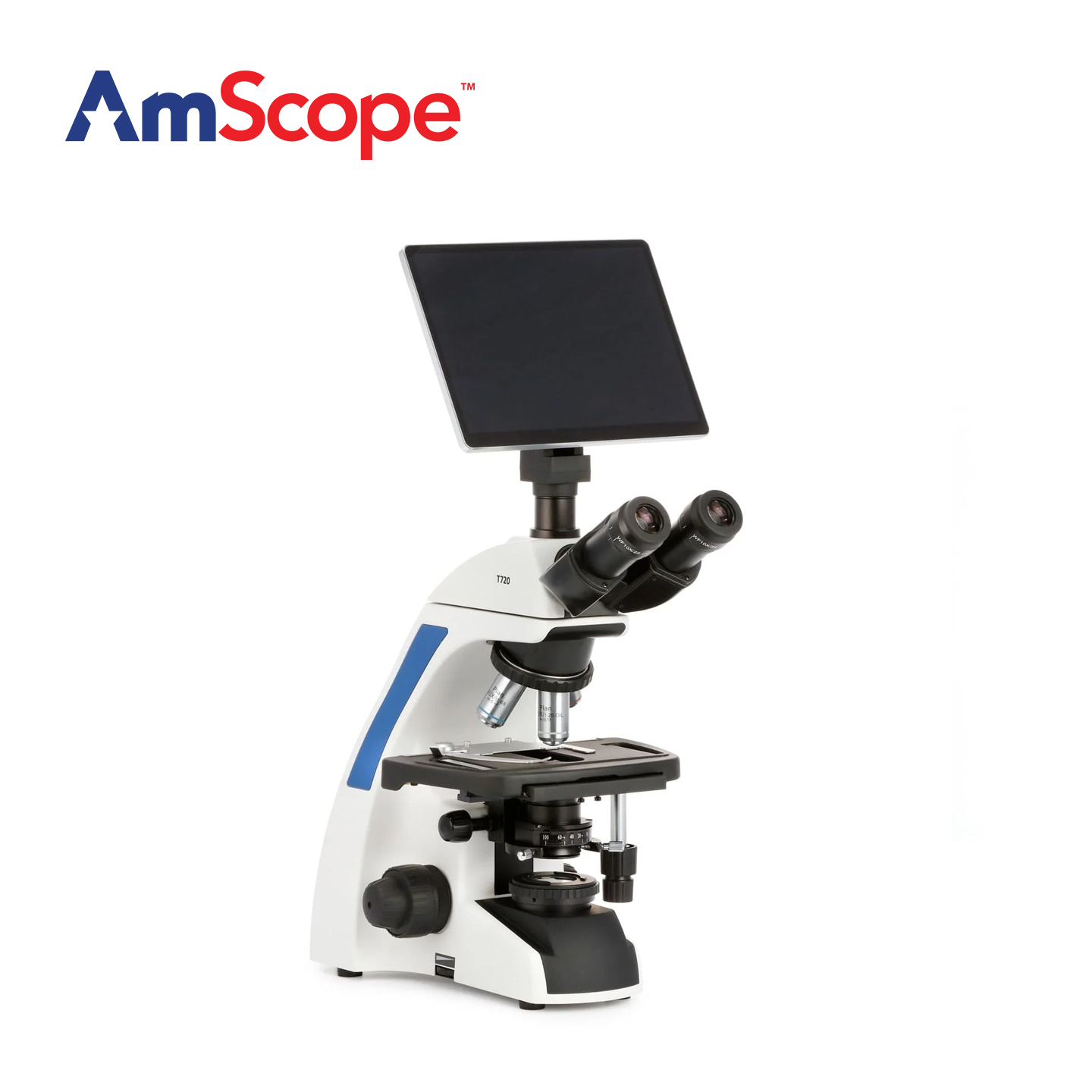 Amscope Microscope Compound 40X-1000X - กล้องจุลทรรศน์แบบรวมแสงโคห์เลอร์ LED รุ่น AmScope T720 ซีรีส์