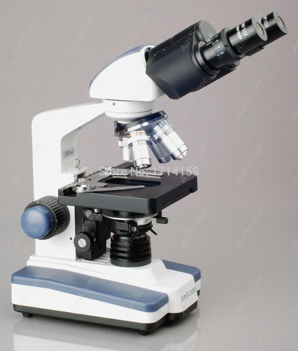 กล้องจุลทรรศน์แบบประกอบสองตา A - Amscope Microscope Compound 40X-1000X บทวิจารณ์และราคา