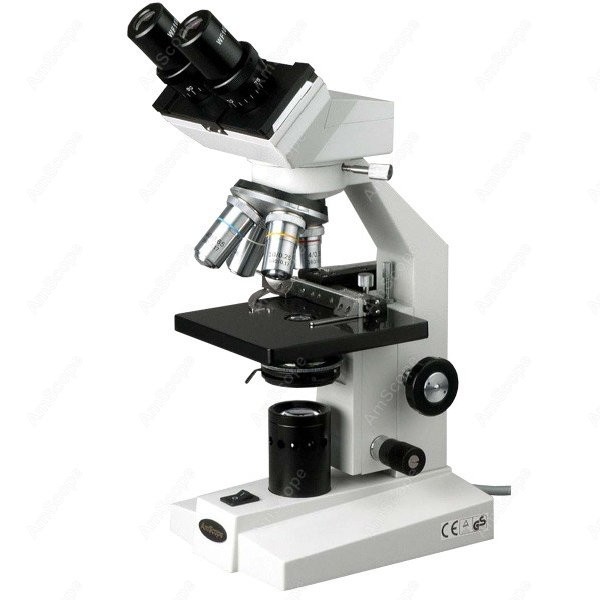 กล้องจุลทรรศน์แบบประกอบสองตา A - Amscope Microscope Compound 40X-1000X บทวิจารณ์และราคา